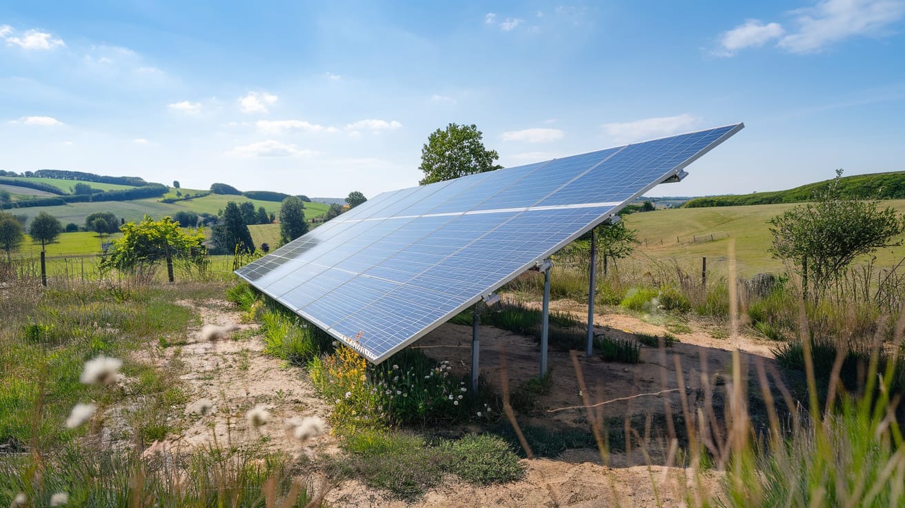 Illustation d'un terrain polluer pouvant accueillir des panneaux solaires.